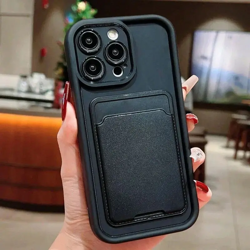 Силиконовый чехол для телефона с защитой от падения и вставкой карточек Vivo Y73t Y72