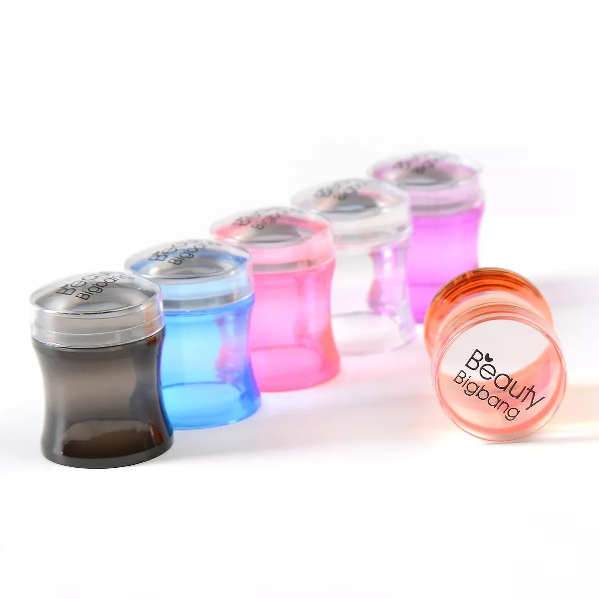 

BeautyBigBang Nail Stamping Plates Kits Nail Stamper Scraper Clear Jelly Flower Handle Nail Art Stamp For Stamping Nail Art