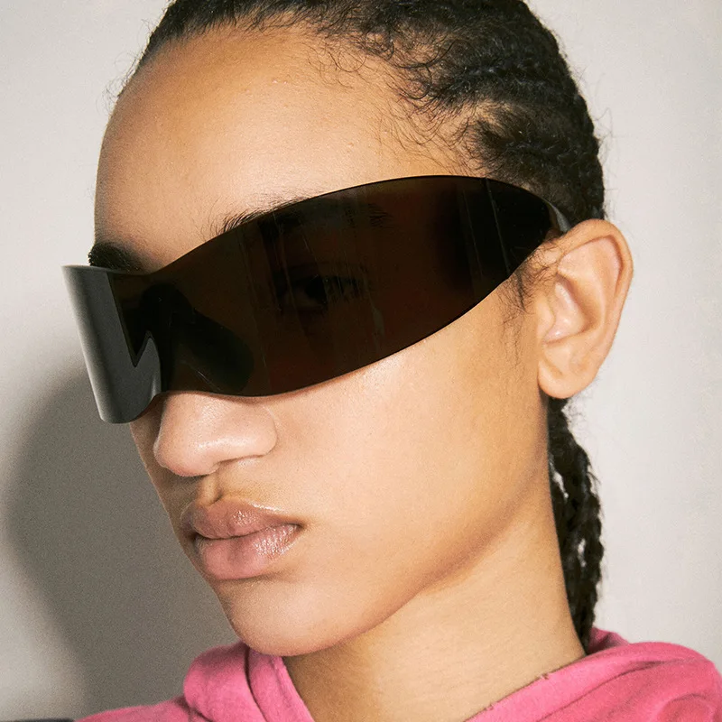 Изогнутые индивидуальные очки забавные футуристические солнцезащитные Monob