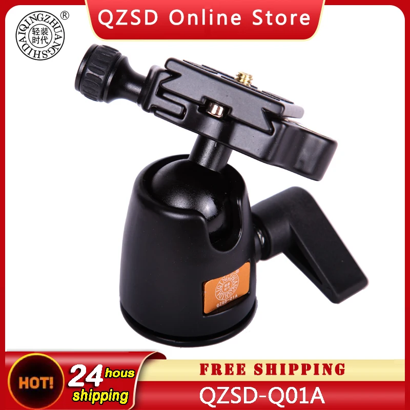 

QZSD Q01A Tripod Head 1/4 Screw Mount for the Photographic Equipment Camera Accessories with Ball Head for Tripod Monopod