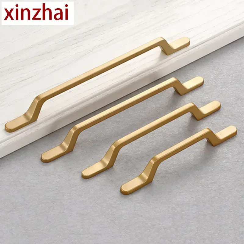 Алюминиевый сплав золотые ручки для шкафа ящиков кухонный шкаф дверные