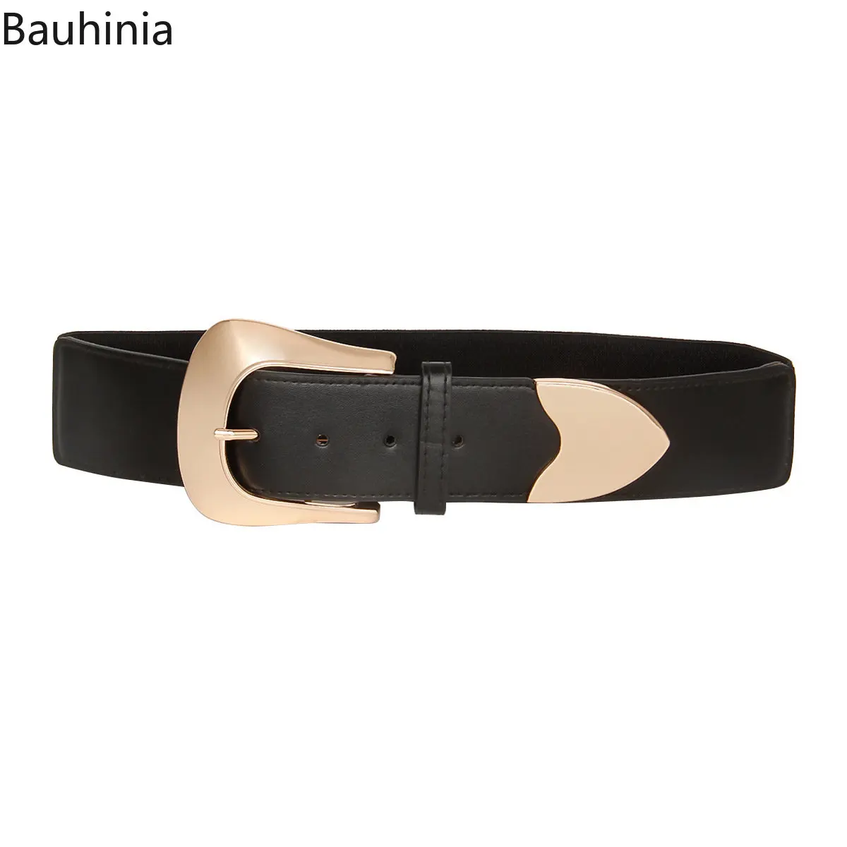 Bauhinia Brand New Simple And Versatile Elastic Wide Belt 80x5cm Fashion Suit Coat Woman Pin Buckle Belt