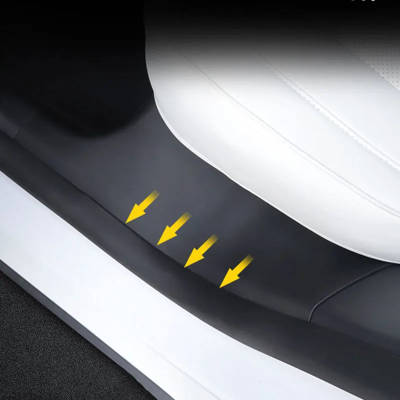 for Tesla Model Y Rear Door Sill Guards Protector Cover ModelY 2022 Inner Sill Decoration Accessories Anti-Kick Protection Shell