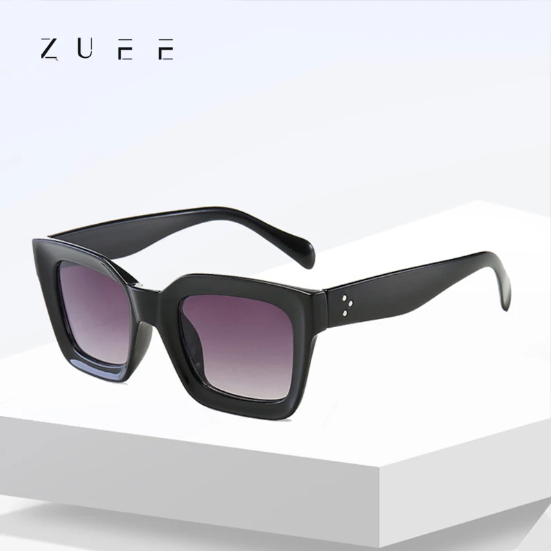 

ZUEE 2022 FeNew Fashion Women Luxury Brand Square Sunglasses Ladies Vintage Oversized Sun Glasses Female Big Frame UV400