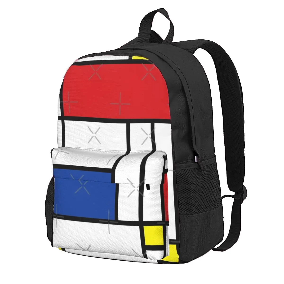 

Современная Наплечная Сумка Mondrian в стиле минимализма, рюкзак, регулируемые Наплечные ремни, ткань Оксфорд, для путешествий, унисекс, несколько стилей