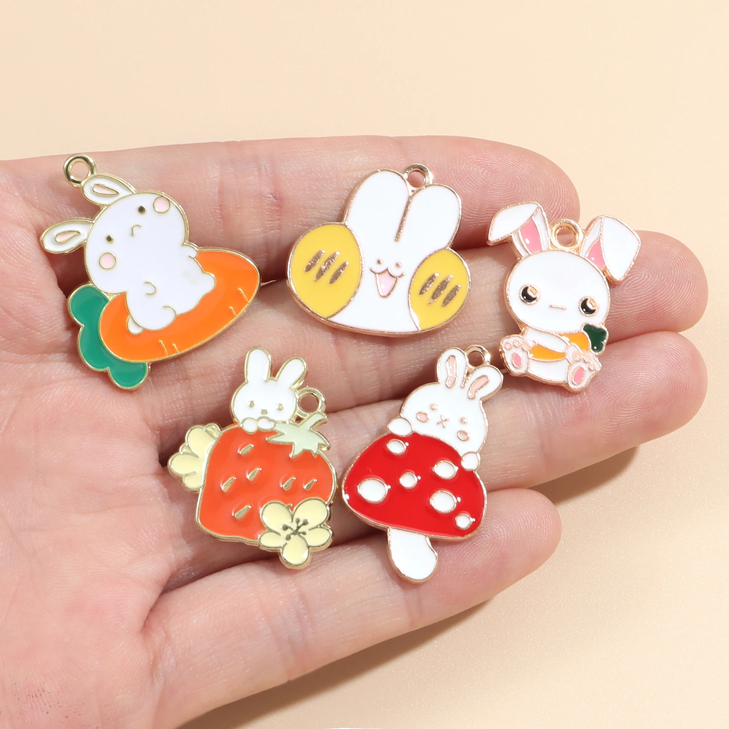 

5Pcs Charms Various Cute Rabbit Charms Pendant For Jewelry Making Findings DIY Handmade Earrings Bracelets Accessories