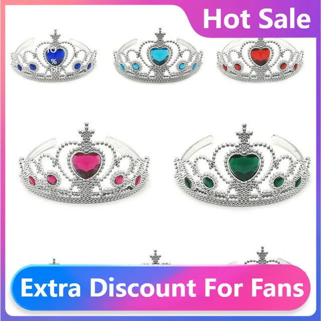 

Новинка, детская тиара, головной убор, милые принцессы, короны, сердце, бриллианты, повязка для волос, головной убор для девочек, детские аксе...