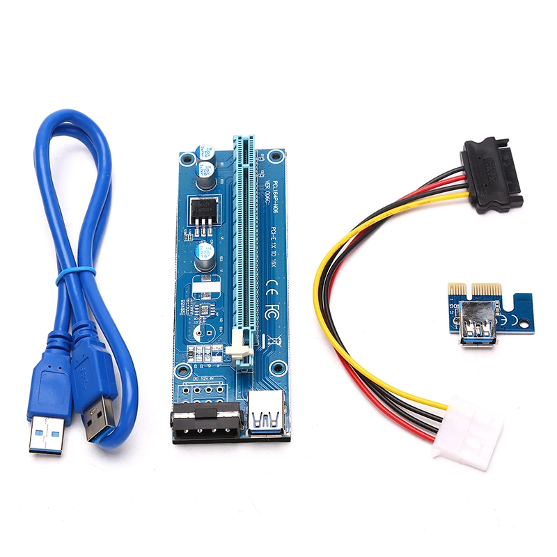 

PCI-E Riser 16X Extender USB 3.0 Graphics Card PCIE Extension Cable Adapter Card Video Card Extension Cable