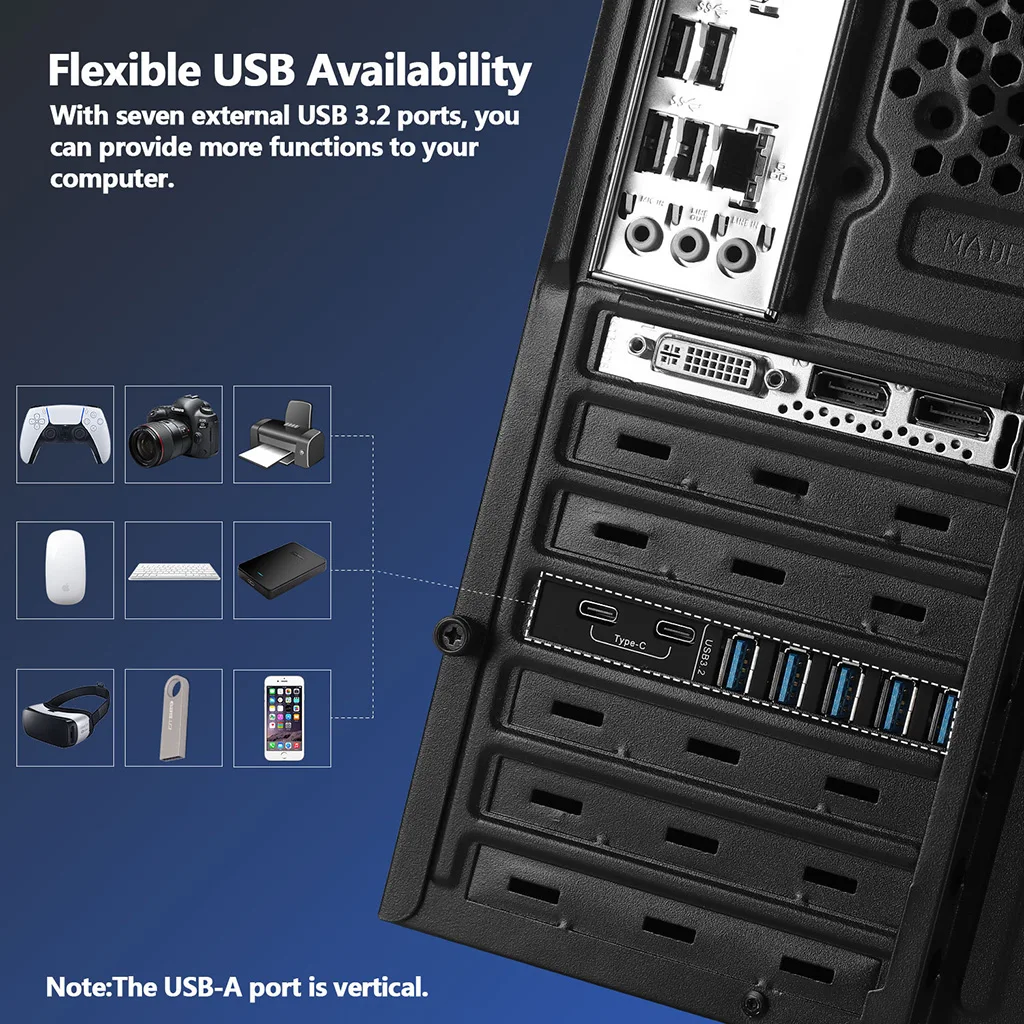 PCI-e USB 3 2/3 1/2 0 карта расширения 10 Гбит/с 5 портами Type-A Dual Type-C суперскоростная USB3.2 Gen