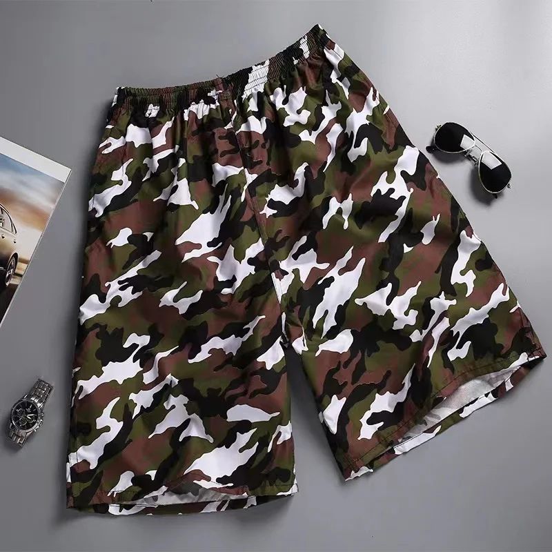 2023 Summer Swimming Shorts Trunks Men Beach Shorts Camouflage Print Quick Dry Surf Shorts Drawstring Brand Casual Beachwear