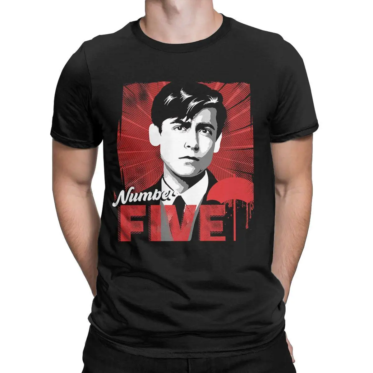 

Men's Number 5 The Umbrella Academy T Shirt Pure Cotton Clothing Awesome Short Sleeve Crewneck Tees Plus Size T-Shirt