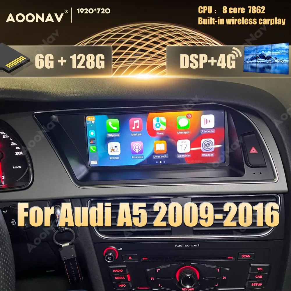 

Автомагнитола 2DIN для Audi A5 8,8-2009, 2016 дюйма, GPS-навигация