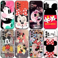 disney mickey mouse lovely phone case for samsung galaxy a32 4g 5g a51 4g 5g a71 a72 4g 5g coque carcasa liquid silicon
