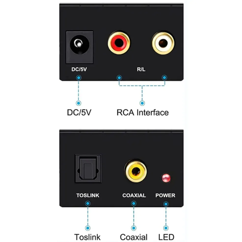 Цифро-аналоговый аудиопреобразователь LccKaa цифро-оптический коаксиальный Toslink в