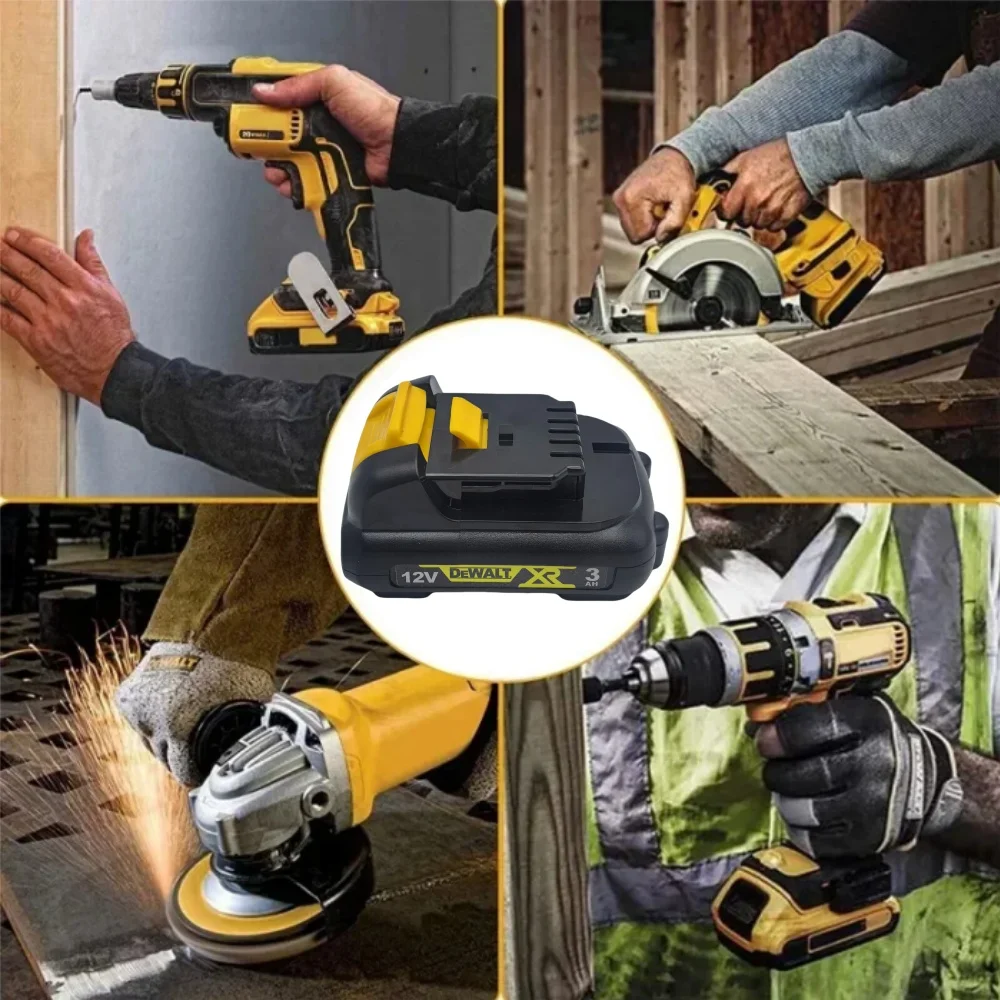 Литиевая батарея DEWALT 12В 3Ач серии DCB для электроинструментов, совместимая с DCB120, DCB123, DCB125, DCB124, DCB122, DCD710 (art.: 3920daaf01caf) - 3920daaf01caf