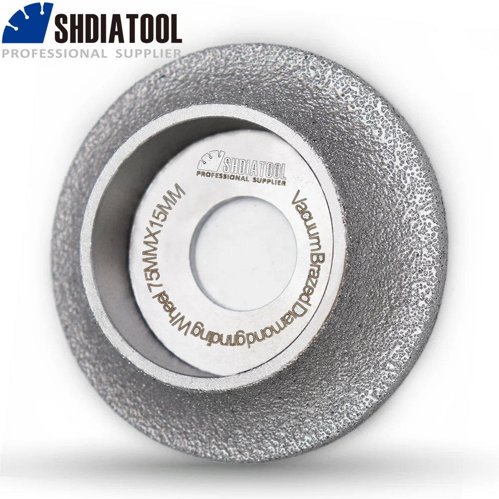 SHDIATOOL 1/4 مستديرة اليد الشخصي عجلة فراغ صنع من النحاس عجلة طحن بتصميم ماسة Dia75mmx15mm ديمي بولنوسي حافة الشخصي القرص