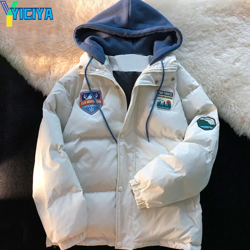YICIYA Autumn And Winter Men And Women Tide American Hip-hop Style Baseball Uniform Jacket Trend Handsome Couple Hoodies Jackets