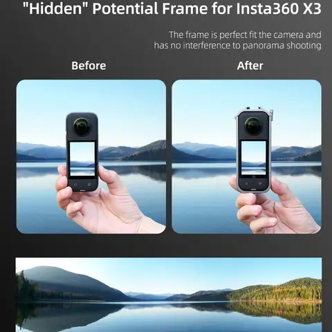 1 шт. для Insta360 X3 алюминиевая защитная рамка Холодный башмак крепление кронштейны корпус металлический корпус крышка