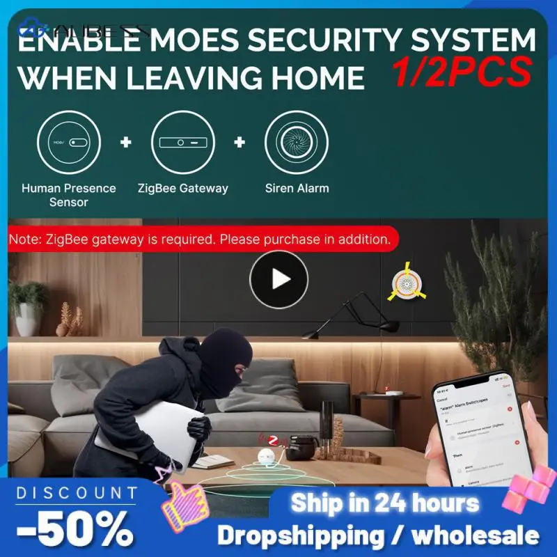 

1/2PCS For Smart Mi Home Still Human Presence Sensor Micro-Motion Sensitive Light Sensing Wide Angle Detectable Type-C