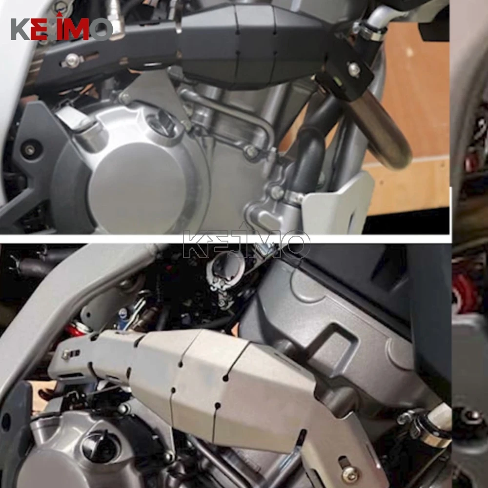 Фото Новый 2026 2025 CRF300 CRF 300L для мотоцикла Honda CRF300L Защитный кожух выхлопной трубы FMF 2020 2021 2022 2023 2024 Алюминий №1