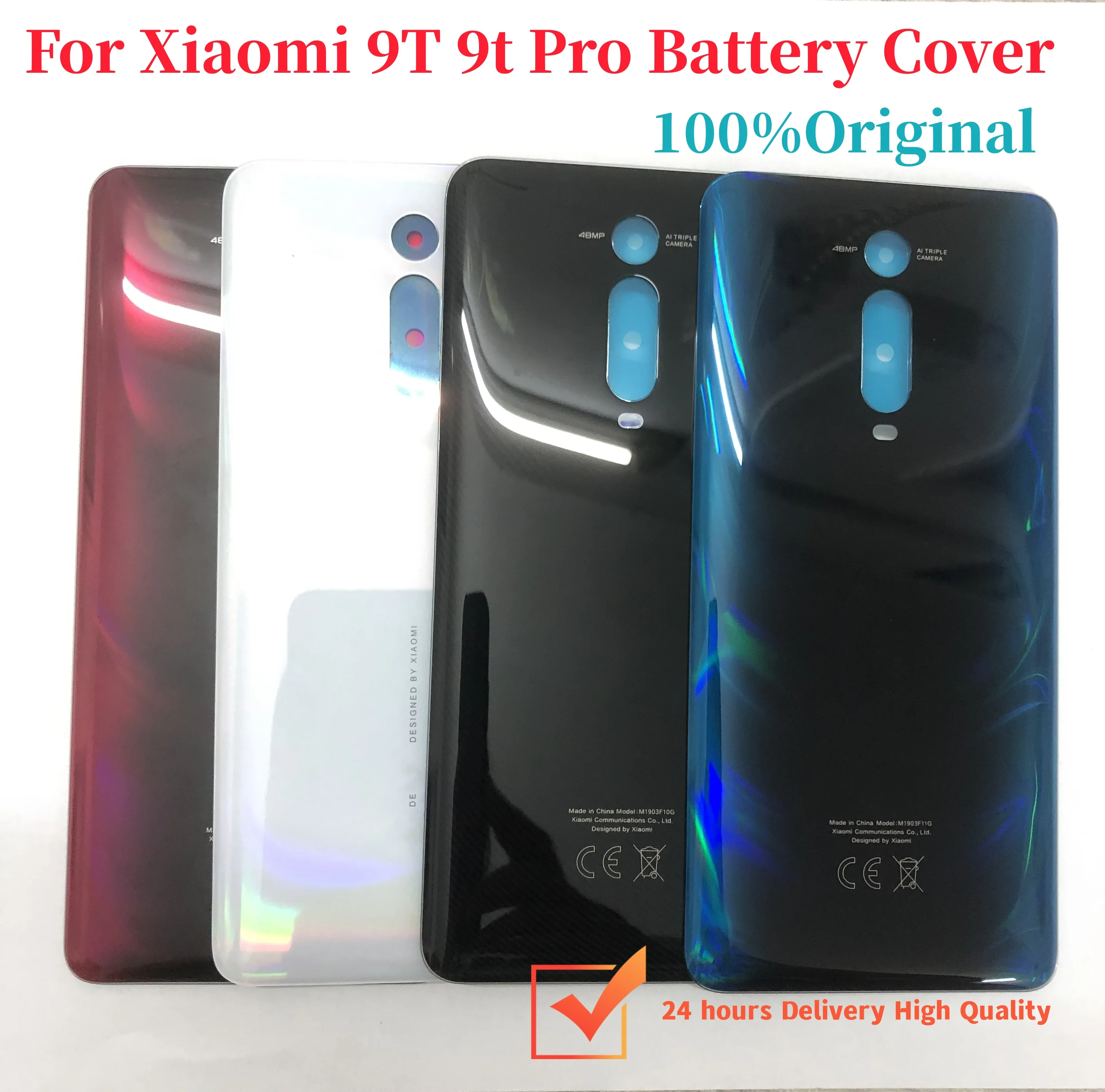 

100%Original Back Glass Cover For Xiaomi Mi 9T 9T Pro Battery Cover Redmi K20 Rear Housing Door Glass Panel Case Parts With Logo