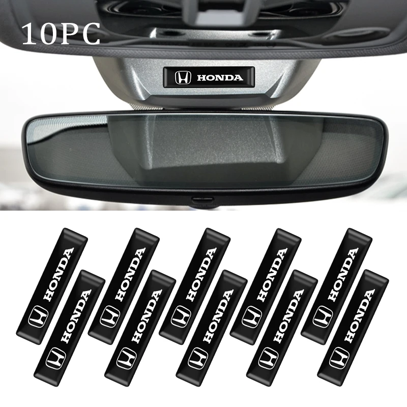 

10PCS Car Styling 3D Epoxy Stickers Emblem Decoration Decals For Honda Fit Pilot Civic HRV Jazz CRV Odyssey Accord 7 Accessories