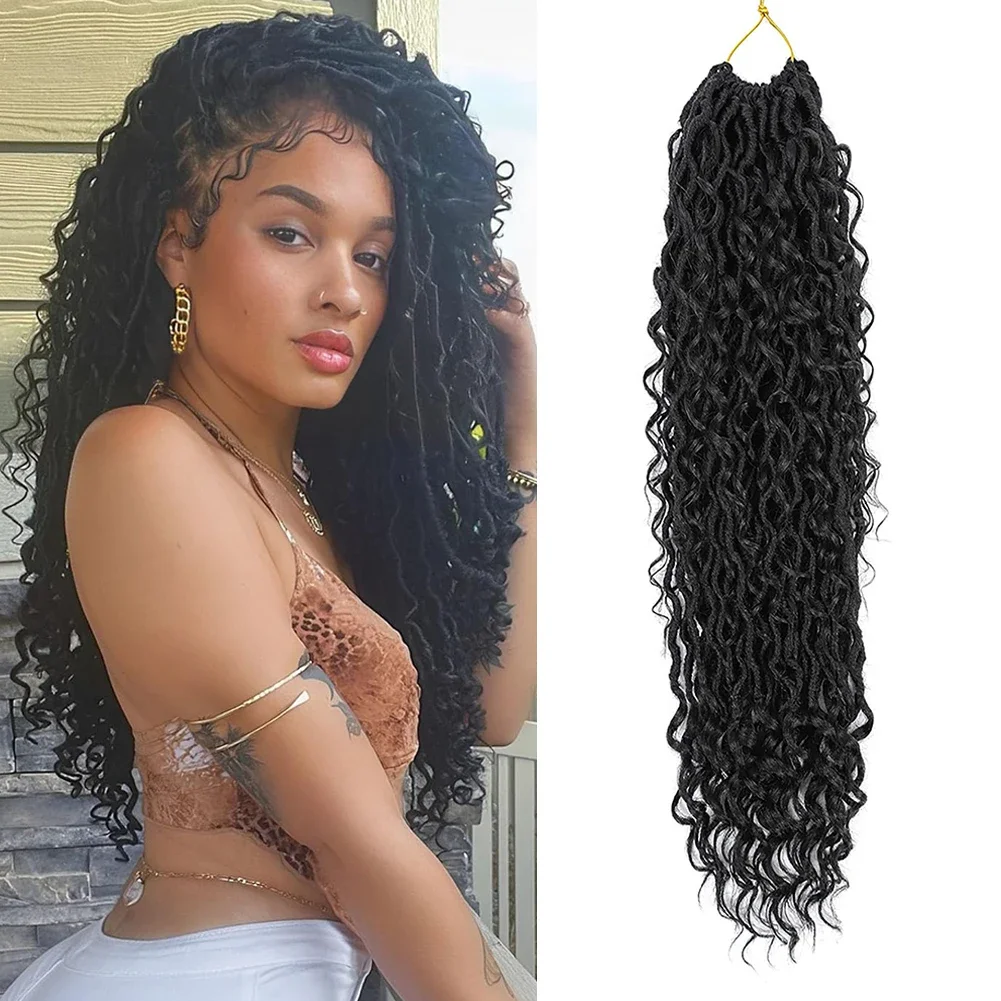 Новая богиня вязание крючком наращивание волос с искусственной волнистой