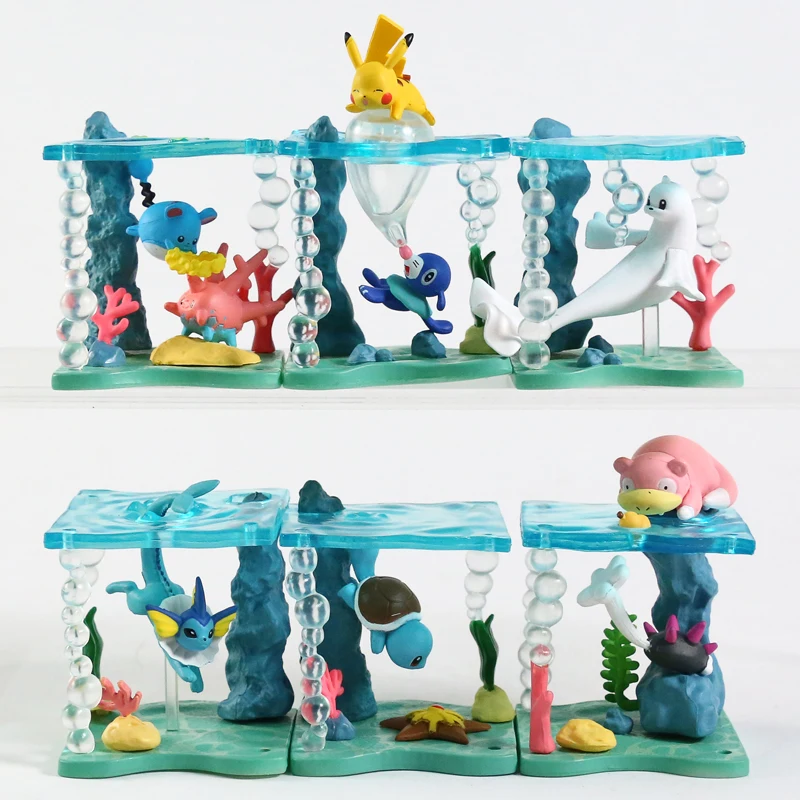 

Коллекционная Фигурка попплио Pokemon World in Sea, 6 шт./комплект