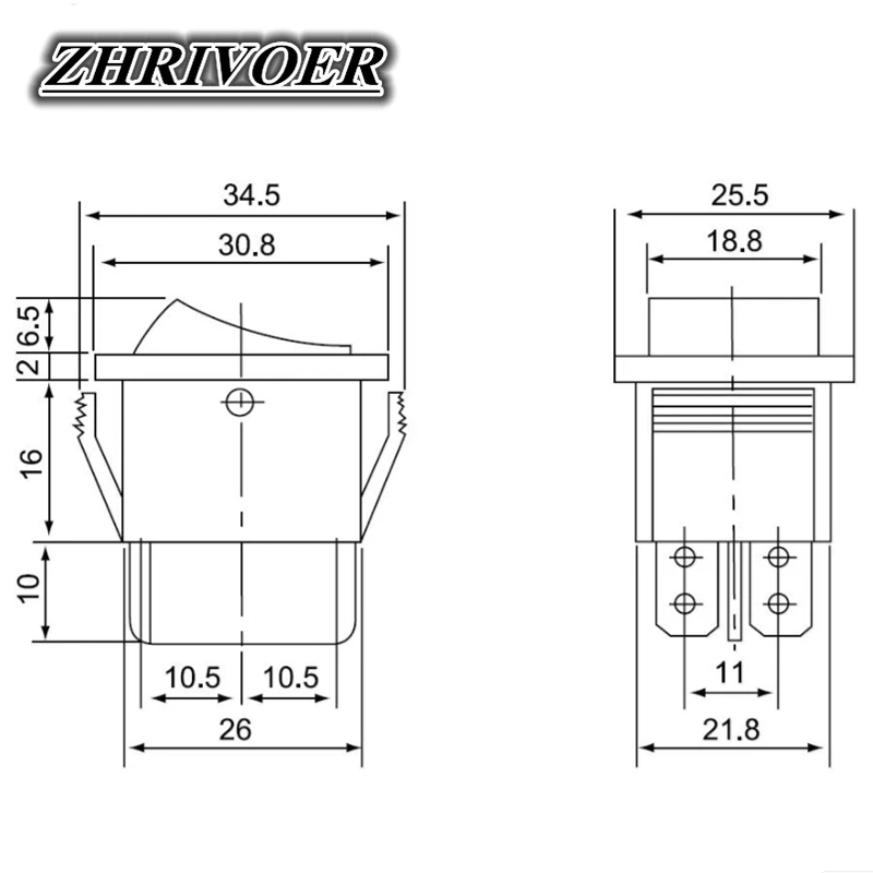 Автомобиль DIY модификация ключа KCD4 ON-OFF 30A/250V 16A/250V сверхмощный 4-контактный тумблер