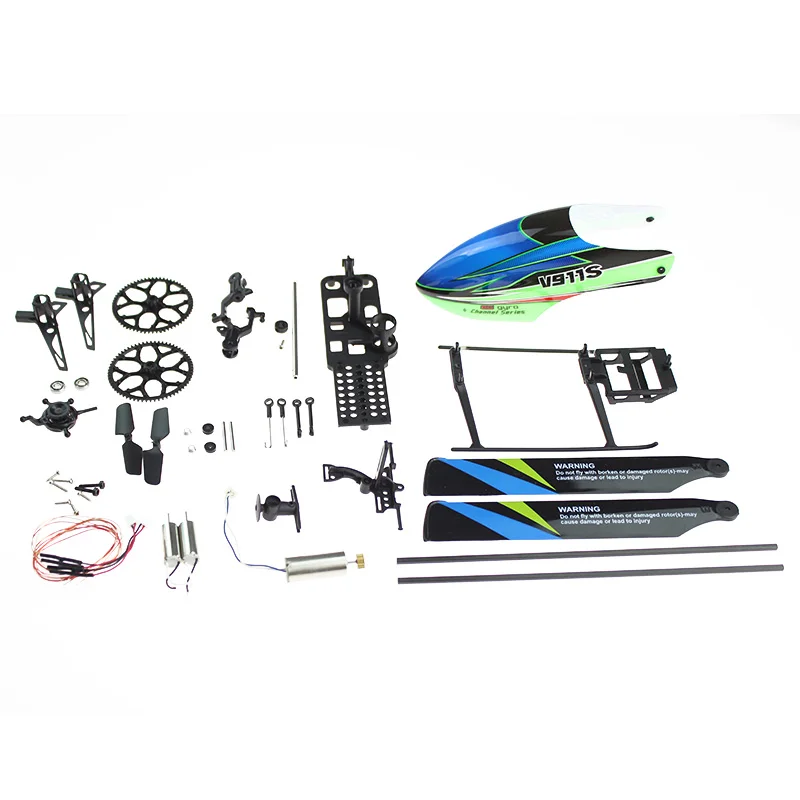 

20Pcs/Set RC Helicopter Accessories Kit Chassis Cover Motor Kids Toy Main Gear Aircraft Shell 4CH Spare Parts for WLtoys V911S