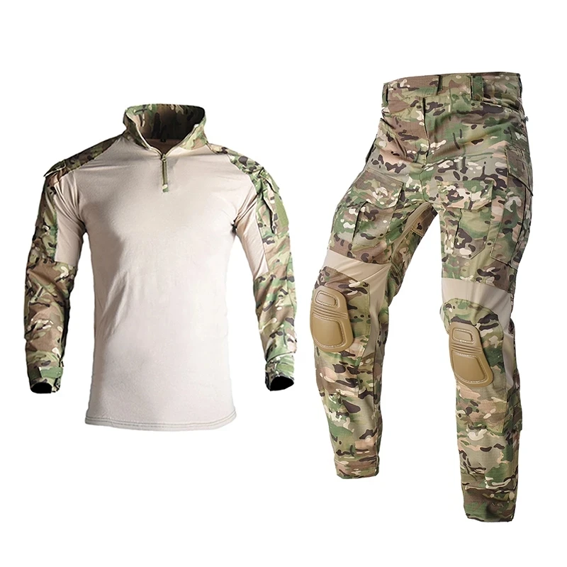 

Обновленные тактические военные камуфляжные брюки-рубашка Unifrom, армейские поклонники, уличная Боевая тренировочная одежда, полевое оборудование CS, топы, брюки