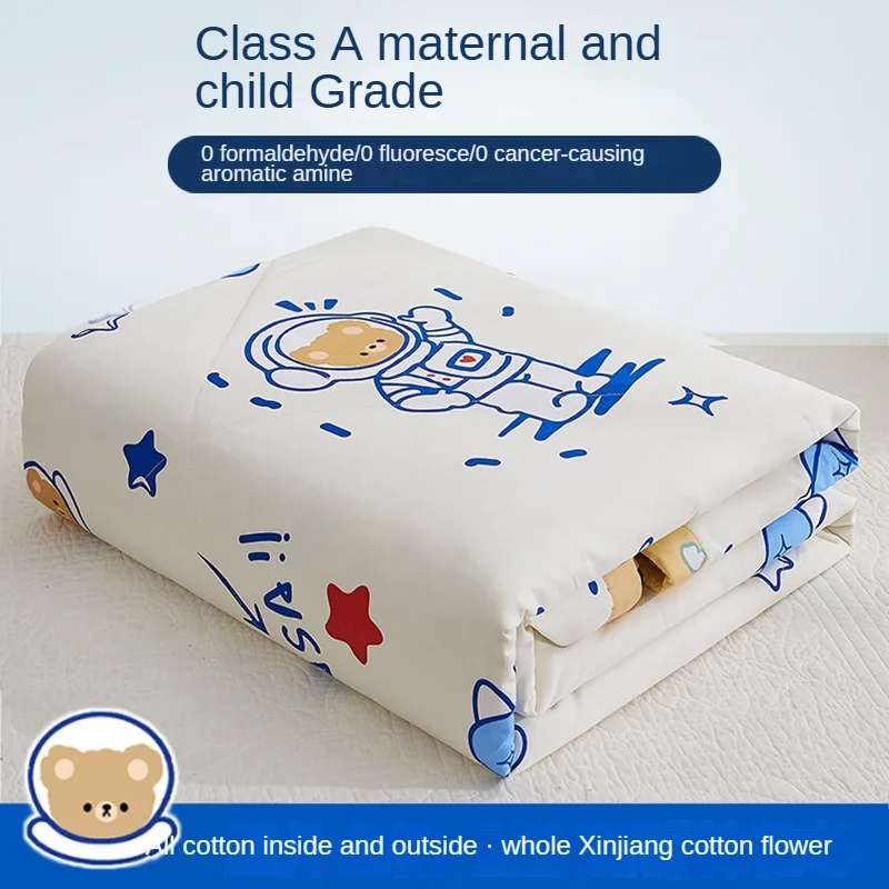 

Летнее охлаждающее одеяло из чистого хлопка класса А, моющееся детское одеяло из четырех предметов с кондиционером, летнее одеяло, летний п...