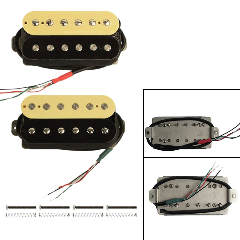 

Electric Guitar Humbucker Pickups Alnico V Pickup (Zebra + Black)