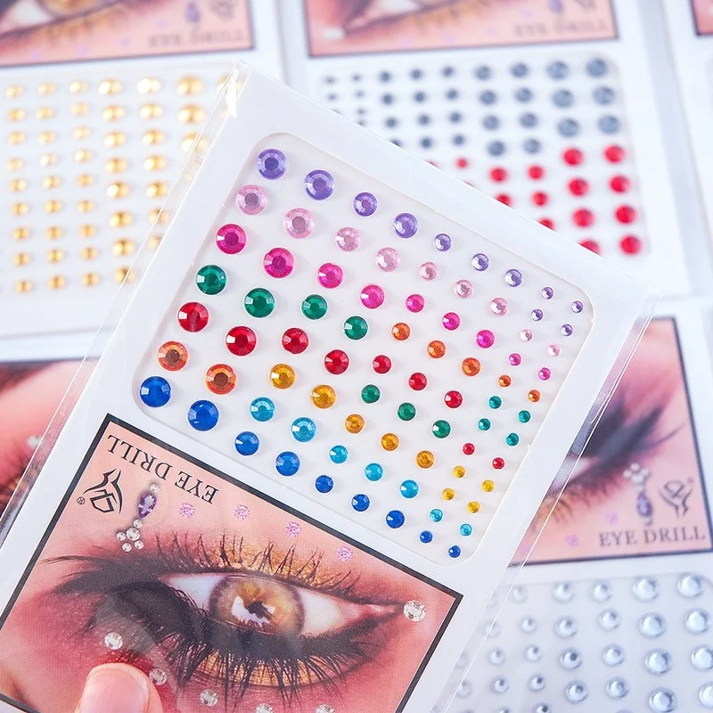 Face Jewelry Diamond Makeup Art Eyeliner Glitter Eyebrow Sticker Temporary Tattoo Children's Stage DIY Tools Rhinestones |