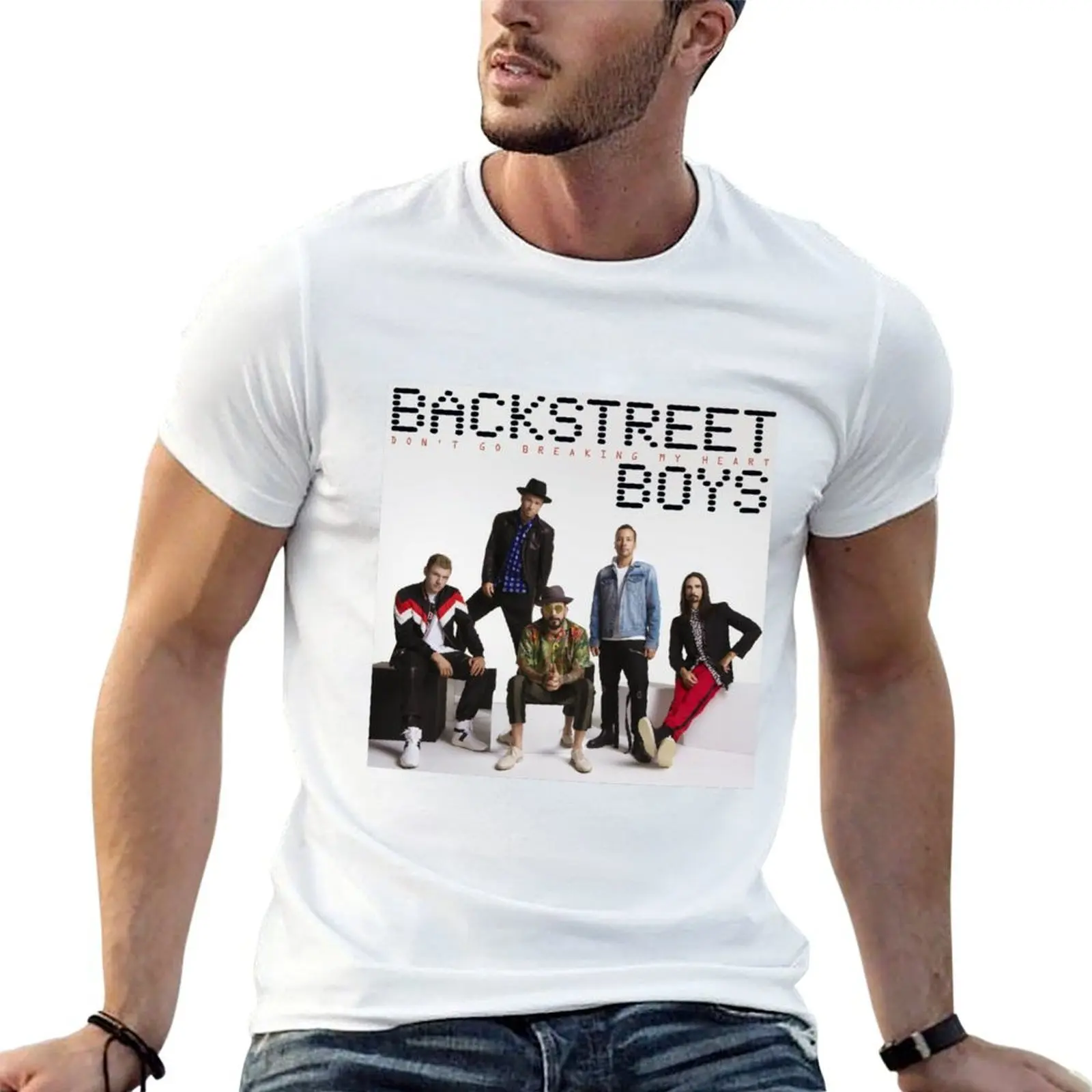 Фото Merah Merona Backstreet Boys: актуальная популярная модель 8778 # 7222 Легкая футболка для тренировок в спортзале №1