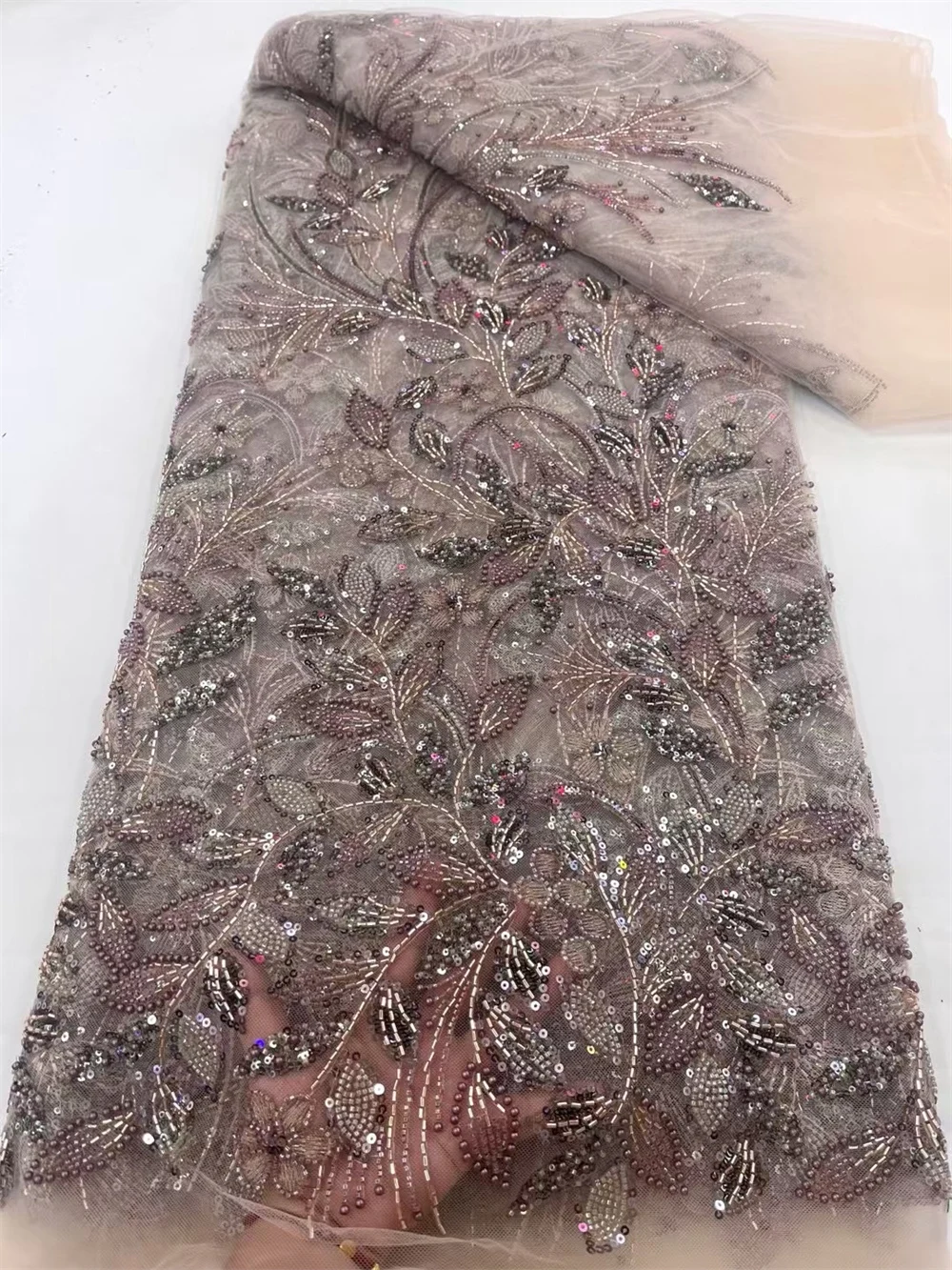 Роскошная африканская кружевная ткань с блестками и бисером 2024 высокое качество