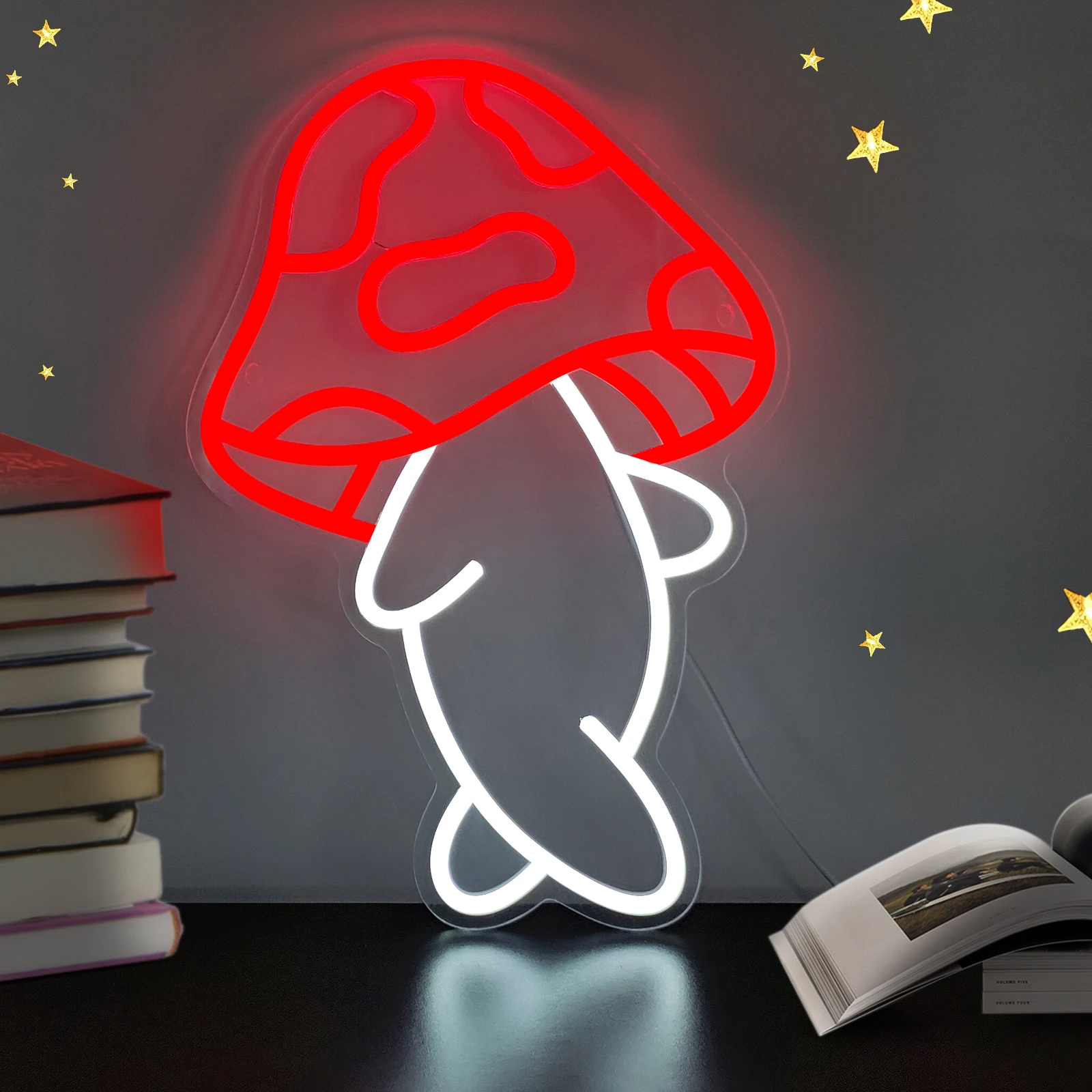 Неоновая Вывеска В Форме Гриба С Питанием От USB И Регулируемым Переключателем