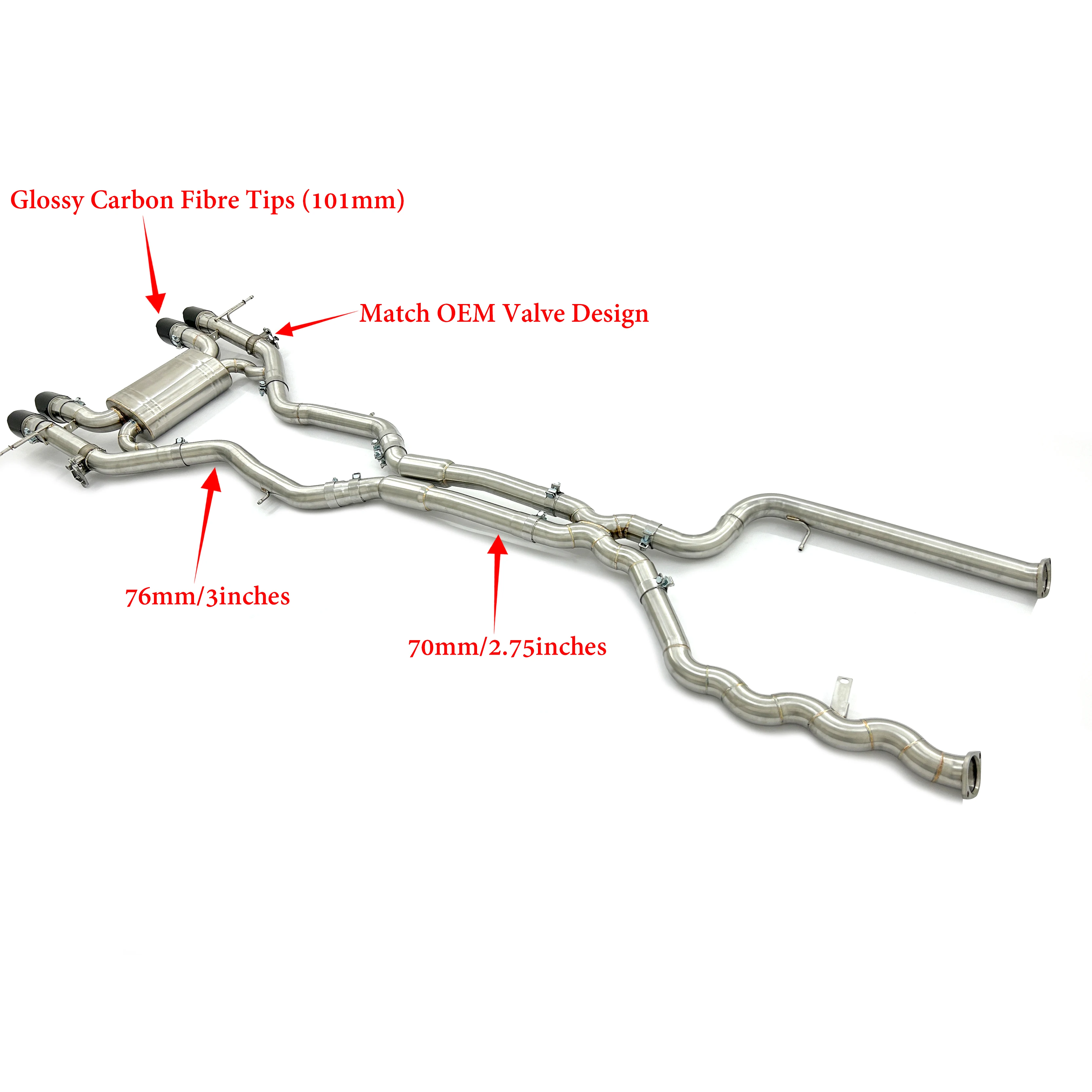 Выхлопная труба с клапаном CBNT средняя равной длины глушителем клапана для