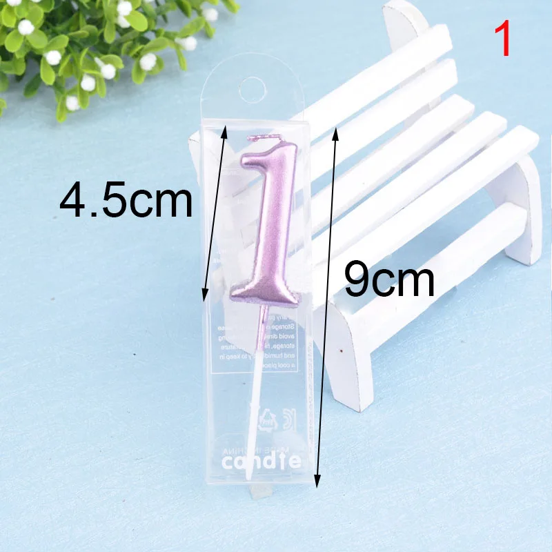 Цифровая Свеча из розового золота с цифрами на день рождения для торта 0 1 2 3 4 5 6 7 8 9