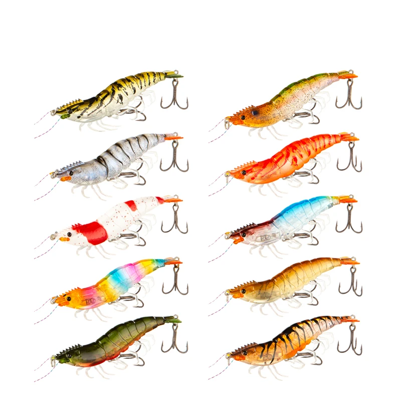 New Fishing Lure Simulation Soft Shrimp Luminous Artificial Silicone 14.5g/9cm Wobblers For Pike Sea Fishing Perch Trout Pesca enlarge