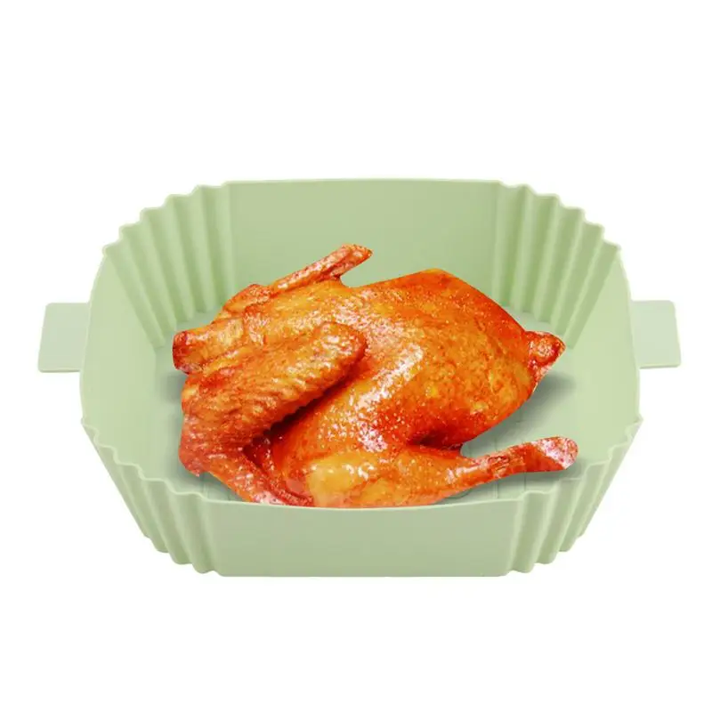 

Reusable Portable Air Fryer Oven Silicone Pot With Handle Air Fryer Accessories For Microwave
