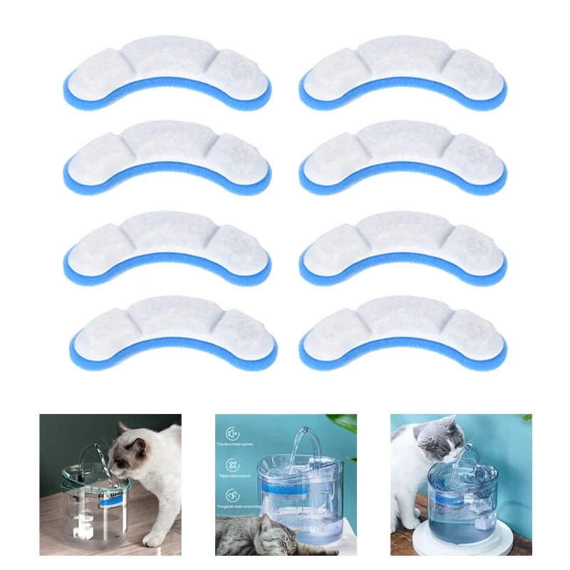 1-10 шт. сменная карбоновая поилка для домашних животных