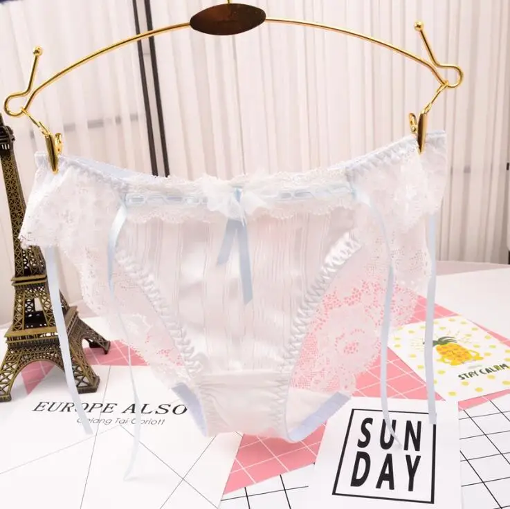 

100% реальные фотографии, бесплатная доставка, размер M, L, XL, XXL, 4L, 5L, милая Лолита, кавайные шифоновые трусики принцессы невесты, нижнее белье, короткие трусики