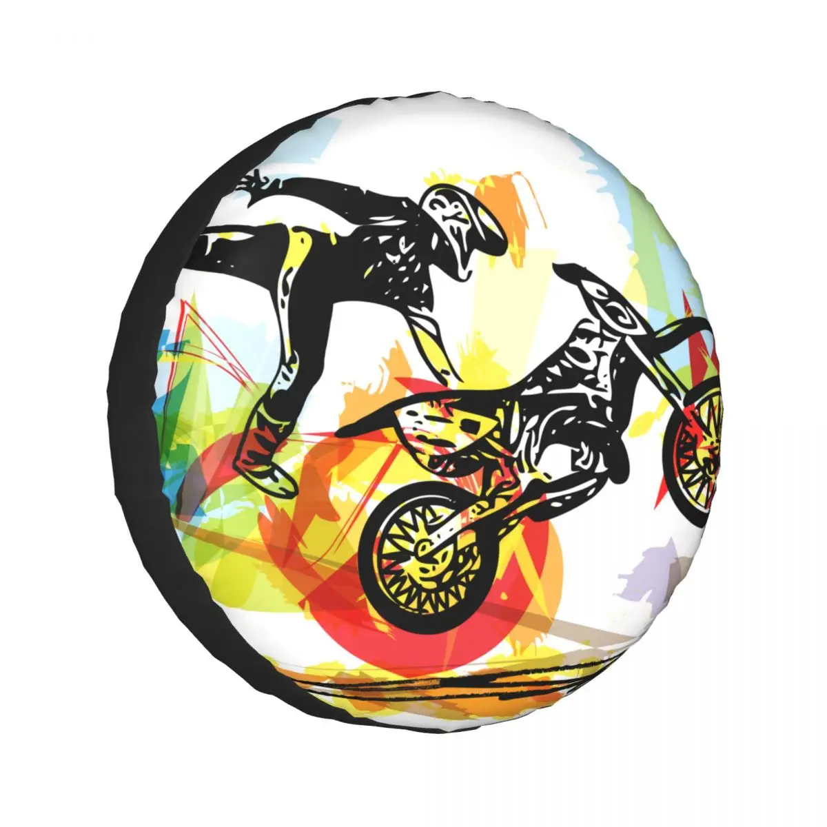 

1PC Car Spare Tire Cover Motocross Racer Motorcycle Polyester Auto Wheel Tire Storage Bag Vehicle Tyre Dust-proof Protector
