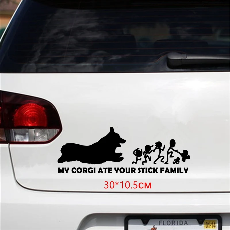 

Tri Mishki LBH313 30*10,5 см собака моей корги ели палку для семейного автомобиля стикер виниловые наклейки Аксессуары для мотоциклов стикер
