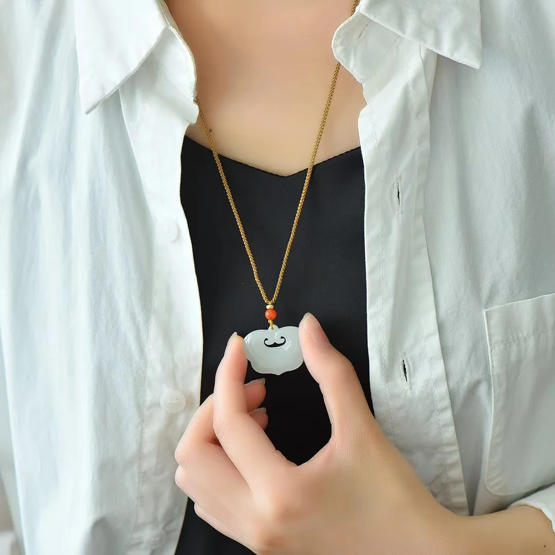 Изысканные нефритовые ювелирные изделия из материала Цинхай подвеска с замком