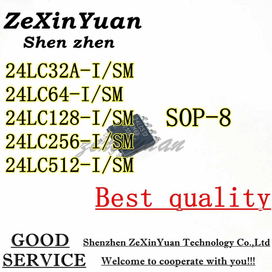 10 шт. 24LC32A-I/SM 24LC32A 24LC64-I/SM 24LC64 24LC128-I/SM 24LC128 24LC256-I/SM 24LC256 24LC512-I/SM 24LC512 I/SM SOP-8