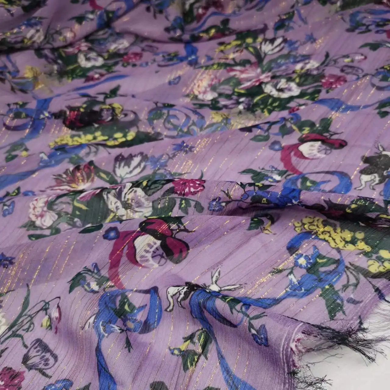 

Bling Chiffon Dress Party Gown Fabric Special Shimmer Metallic Print Material DIY Fabric For Dress Blouse scarf qualified