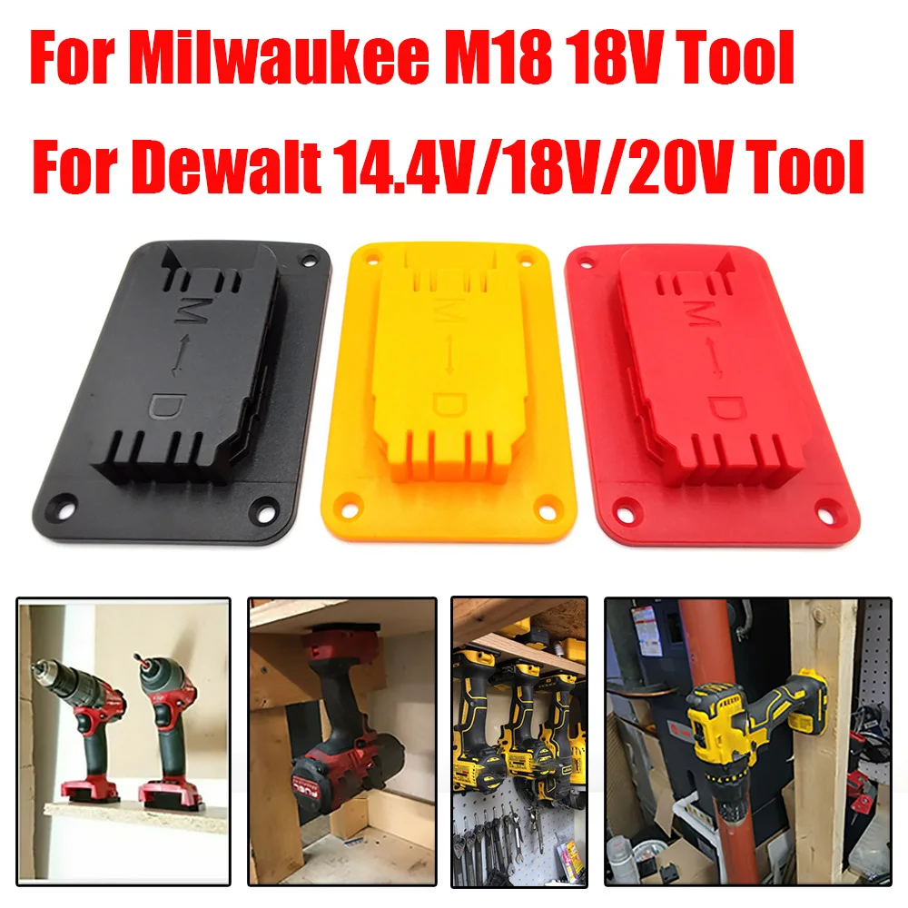 

5pcs Tool Holder Dock Wall Mount Storage Rack For Dewalt 14.4V/18V/20V For Milwaukee 18V Fixing Devices Drill Tools Holder