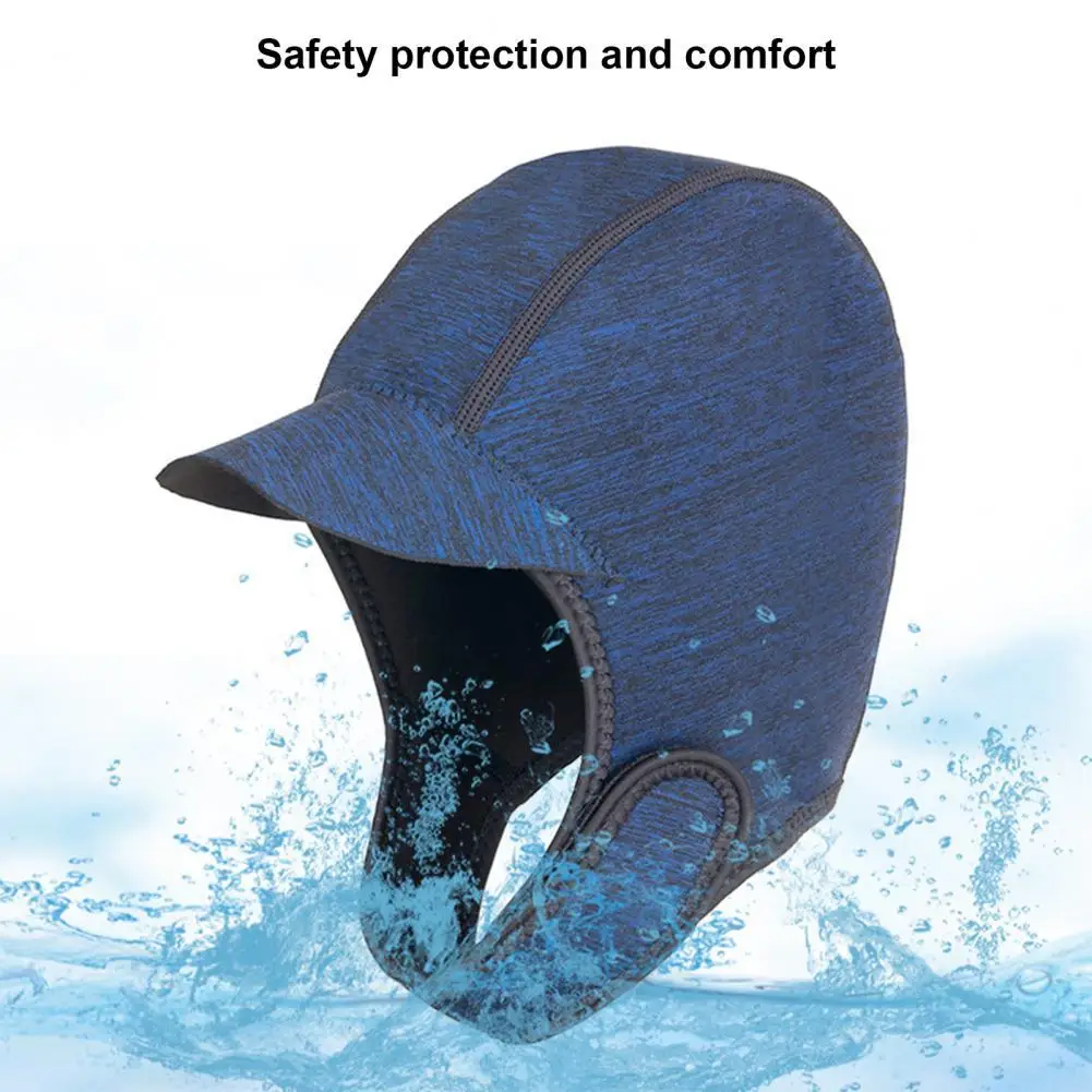 

for Outdoor Rafting Hat Waterproof Ergonomics Design Thick Women Men Wetsuit Hood Brim Sun Hat for Outdoor